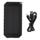 10.000 mAh Solar Powerbank met 10W draadloze oplader, zwart - 2