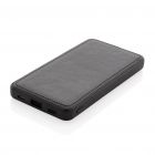 Tusca 10.000 mAh PU powerbank, zwart