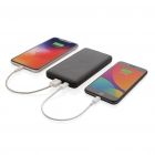 Tusca 10.000 mAh PU powerbank, zwart - 3