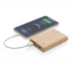 FSC® bamboe 5.000 mAh powerbank, bruin - 2