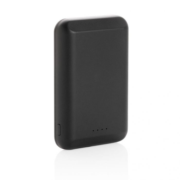 Magnetische 5000 mAh 5W draadloze powerbank, zwart - 1