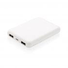 High density 5.000 mAh zakformaat powerbank, wit