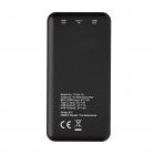 High density 10.000 mAh zakformaat powerbank, zwart - 3