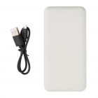 High density 10.000 mAh zakformaat powerbank, wit - 2