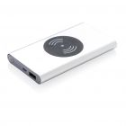 4.000 mAh powerbank met 5W draadloos opladen-functie, zilver - 1