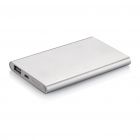 4.000 mAh dunne powerbank, zilver