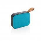 Fabric trend draadloze 3W speaker, blauw - 1