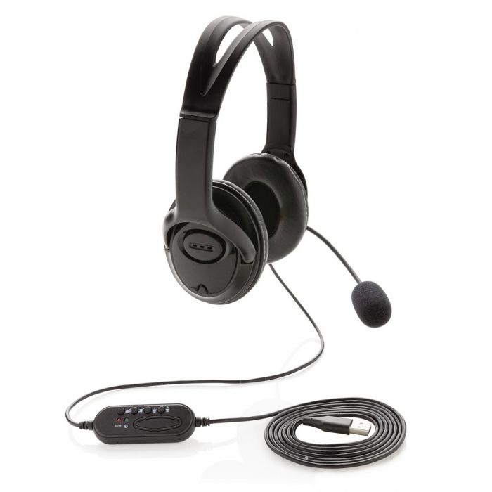 Over ear werk hoofdtelefoon met kabel, zwart - 1