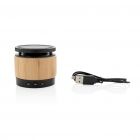 Bamboe 3W speaker met draadloze oplader, bruin - 2