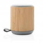Bamboe en fabric 3W draadloze speaker, bruin - 3