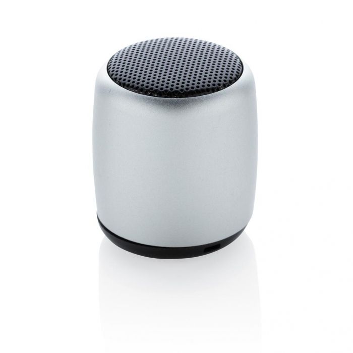 Mini aluminium draadloze speaker, zilver - 1