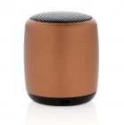 Mini aluminium draadloze speaker, bruin - 3