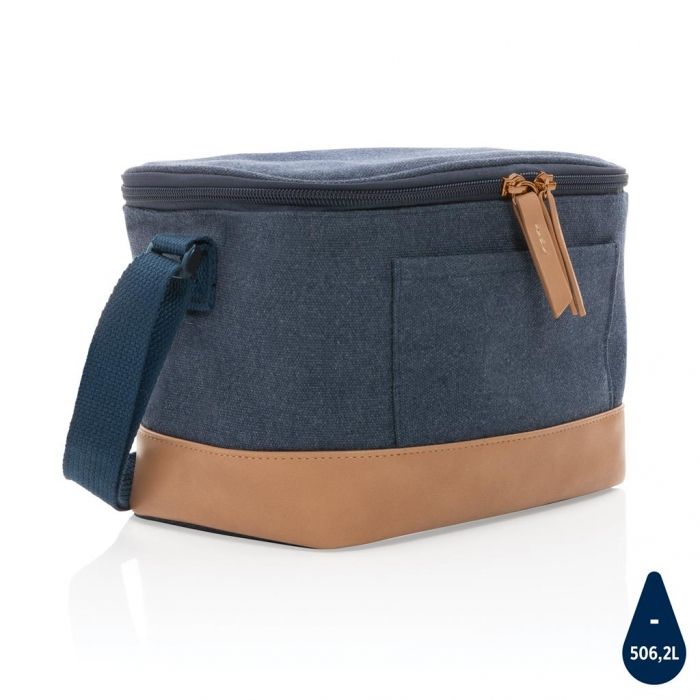 Impact AWARE™ 16 oz. rcanvas koeltas voor zes blikjes, blauw - 1