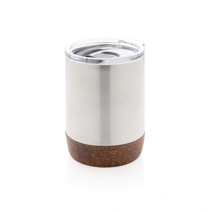 Isoleer koffie beker met kurk, zilver - 1