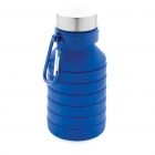 Lekvrije opvouwbare siliconen fles met schroefdop, blauw