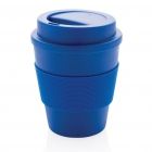 Herbruikbare koffiebeker met schroefdop 350ml, blauw - 1