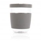 Ukiyo borosilicaat glas met siliconen deksel en sleeve, grij - 2