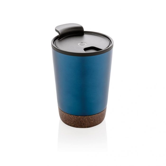 Kurk koffiebeker, blauw - 1