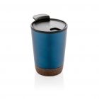 Kurk koffiebeker, blauw - 1