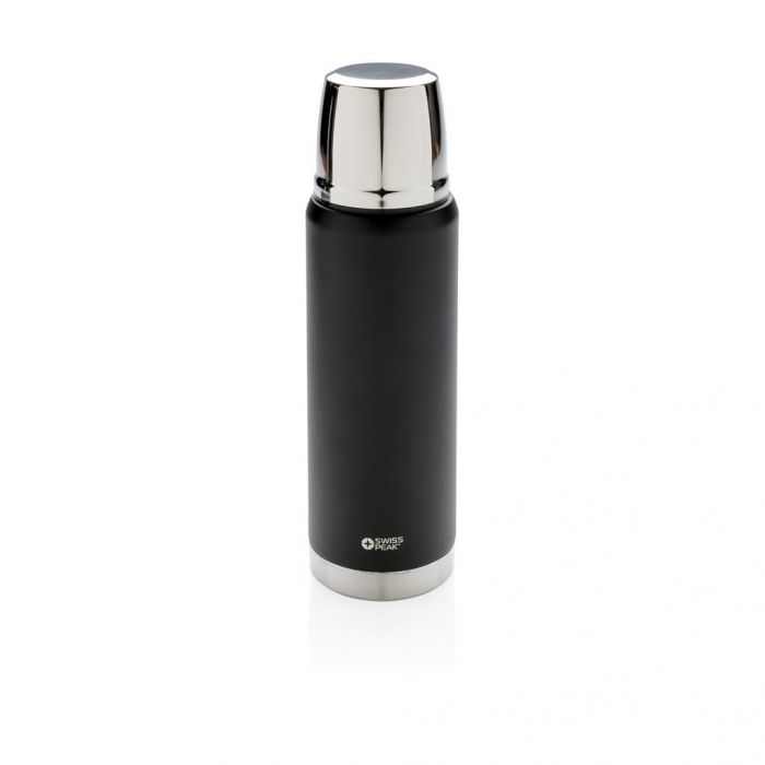 Swiss Peak Elite 1L copper vacuüm fles, zwart - 1