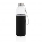 Glazen fles met neopreen hoes, zwart - 2