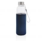 Glazen fles met neopreen hoes, blauw - 3