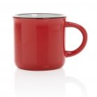 Vintage keramische mok, rood - 2