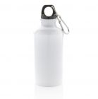 Aluminum sportfles met karabijnhaak, wit - 2