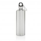 XL aluminum sportfles met karabijnhaak, zilver - 2