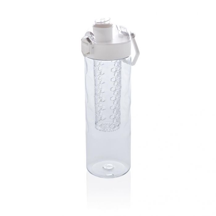 Honeycomb afsluitbare lekvrije waterfles met infuser, wit - 1