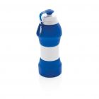 Opvouwbare siliconen sport fles, blauw