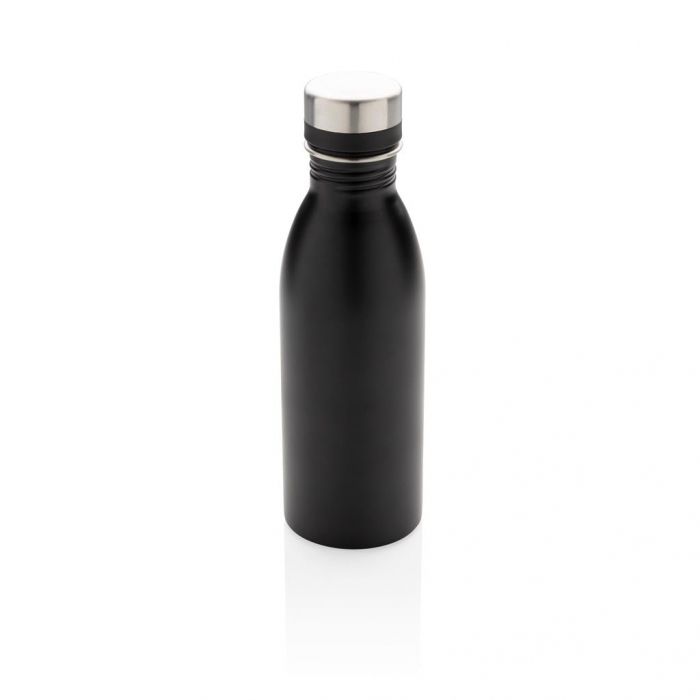 Deluxe RVS water fles, zwart - 1