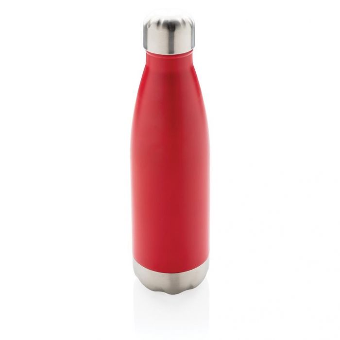 Vacuüm geïsoleerde roestvrijstalen fles, rood - 1