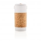 ECO PLA beker met kurk handvat, wit - 2
