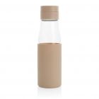 Ukiyo glazen hydratatie-trackingfles met sleeve, bruin - 3