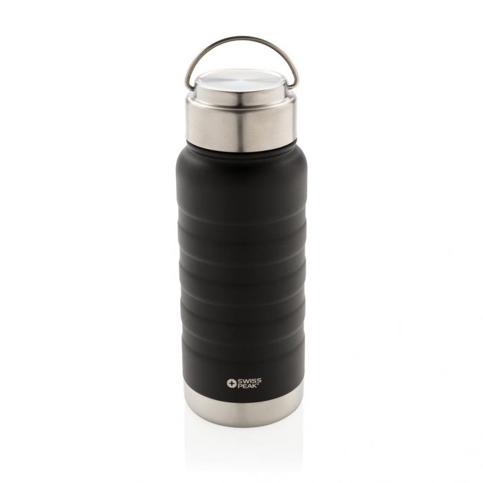 Swiss Peak Elite copper vacuüm fles met hendel, zwart - 1