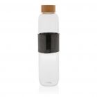 Impact borosilicaat glazen fles met bamboe deksel, transpara - 3