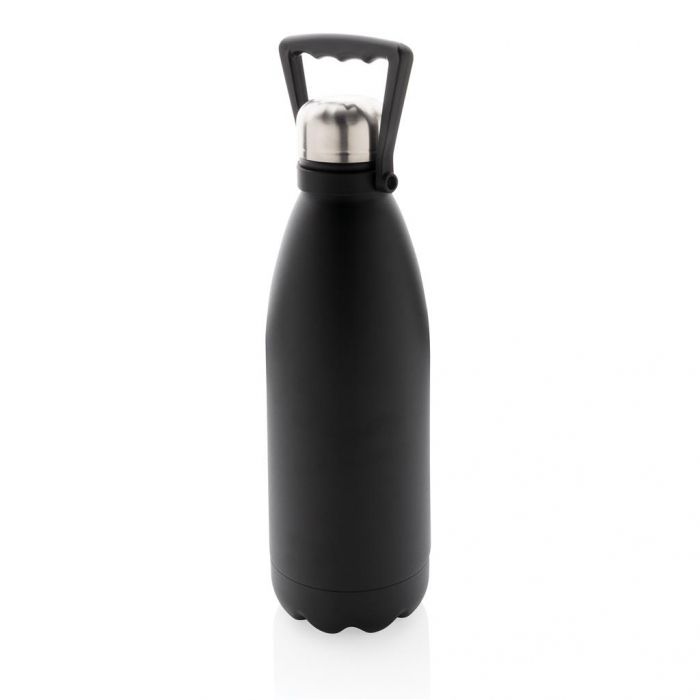 1.5L vacuüm geïsoleerde roestvrijstalen fles, zwart - 1