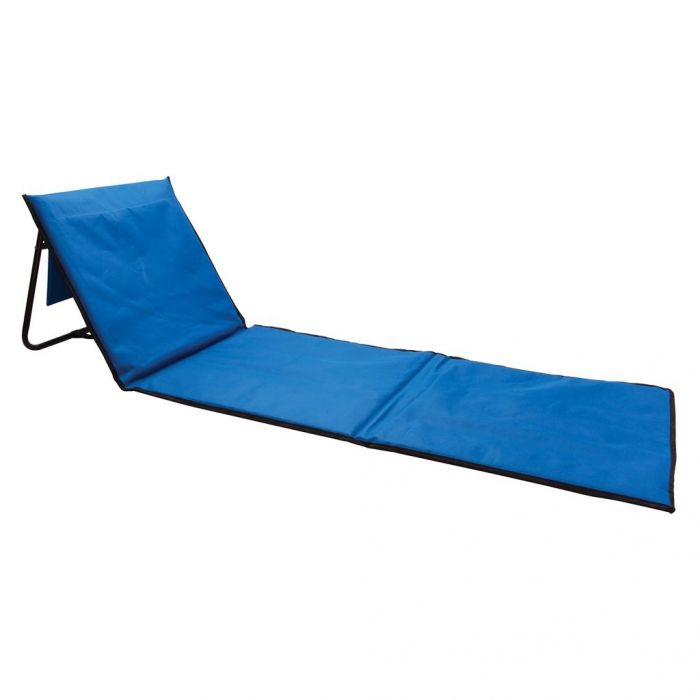 Opvouwbare strand loungestoel, blauw - 1
