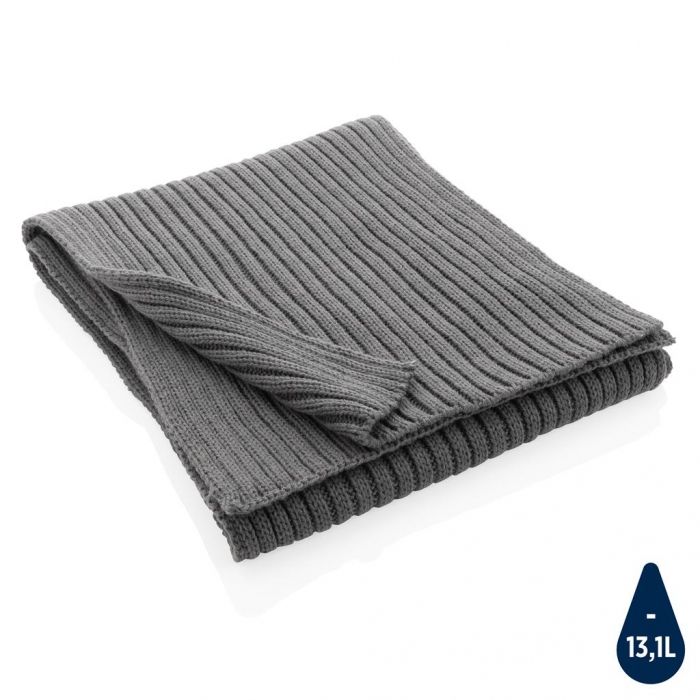 Impact AWARE™ Polylana® gebreide sjaal 180x25cm, grijs - 1