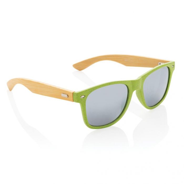 Tarwestro en bamboe zonnebril, groen - 1