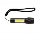 LED 3W focus zaklamp met COB, zwart - 3