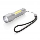 LED 3W focus zaklamp met COB, zwart - 4