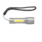 LED 3W focus zaklamp met COB, grijs - 3