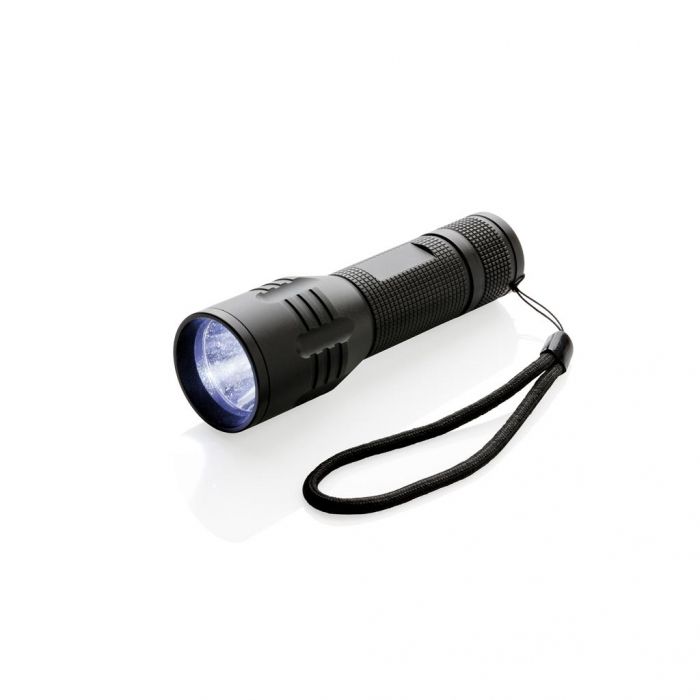 3W CREE zaklamp medium, zwart - 1