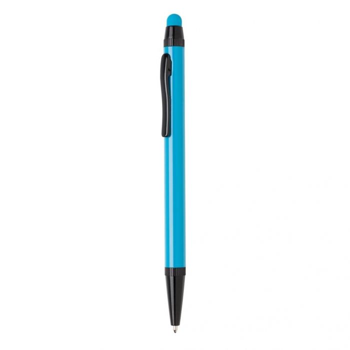 Aluminium touchscreen pen, blauw - 1