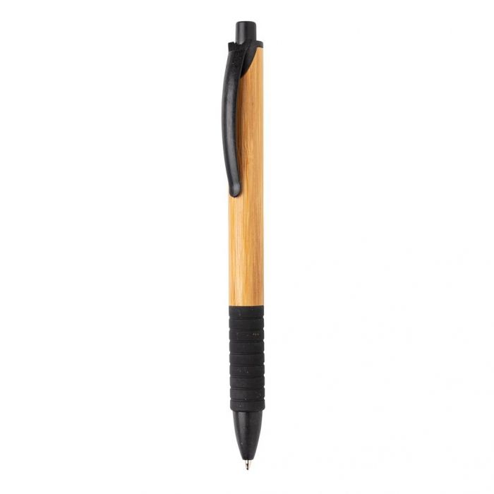 Bamboe & tarwestro pen, zwart - 1
