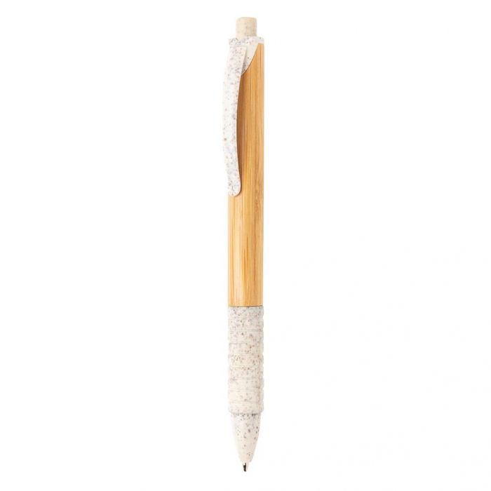 Bamboe & tarwestro pen, wit - 1