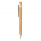 Bamboe pen met tarwestro clip, wit - 3