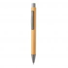 Slim design bamboe pen, bruin